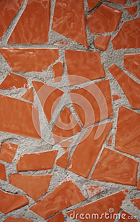 Broken Tile Mosaic Stock Photo