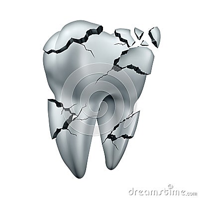 Broken Tooth Stock Photo