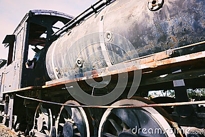 Broken train in De Aar Stock Photo