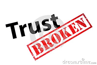 Broken Trust Stock Photo