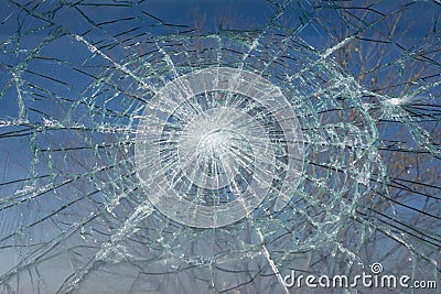 Broken Window Stock Photo