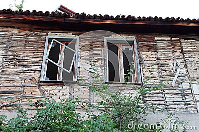 Broken Windows Stock Photo