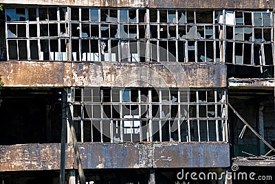 Broken windows Stock Photo