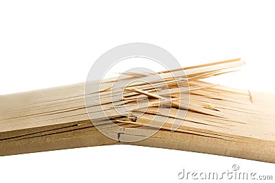 Broken wooden planks Stock Photo