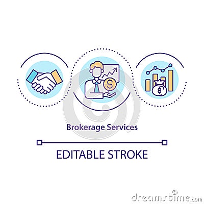 Brokerage services concept icon Vector Illustration