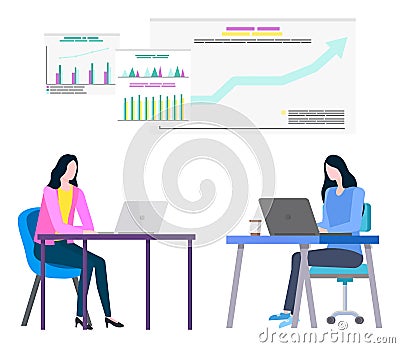 Brokers Collaboration Cooperation, Financial Trade Vector Illustration