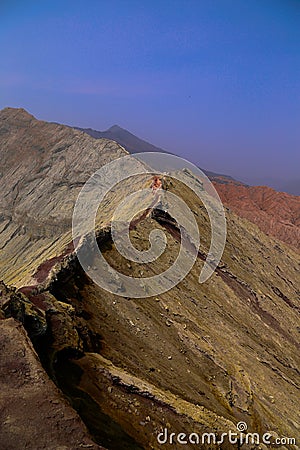 Bromo Mountain in the top Stock Photo