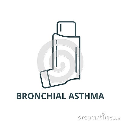 Bronchial asthma line icon, vector. Bronchial asthma outline sign, concept symbol, flat illustration Vector Illustration