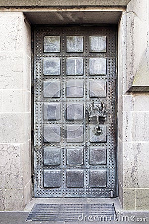 Bronze backdoor of Cathedral of Cologne, Germany Stock Photo