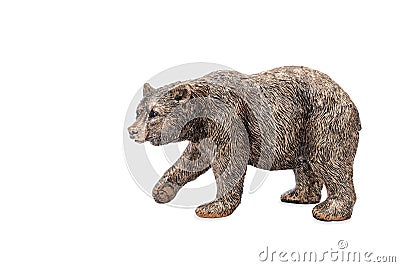 Bronze bear statuette Stock Photo