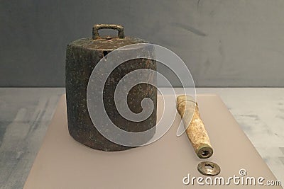 bronze bell warring states period Stock Photo