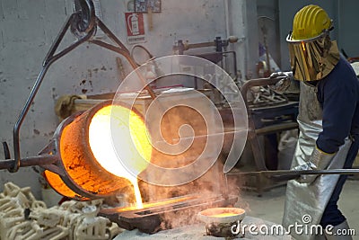 Bronze casting Stock Photo