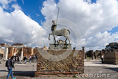 Bronze Centaur by Igor Mitoraj in Pompeii Archaeological Park Editorial Stock Photo