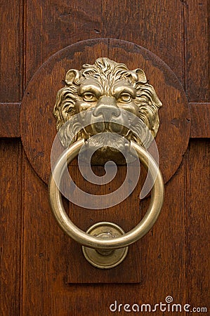 Bronze door knocker Stock Photo