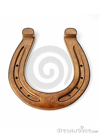 Bronze horseshoe Cartoon Illustration