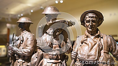 Bronze military statues Stock Photo