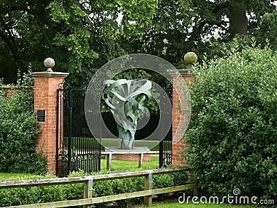 Bronze sculpture at Rufford abbey nottingham near sherwood forest UK Editorial Stock Photo