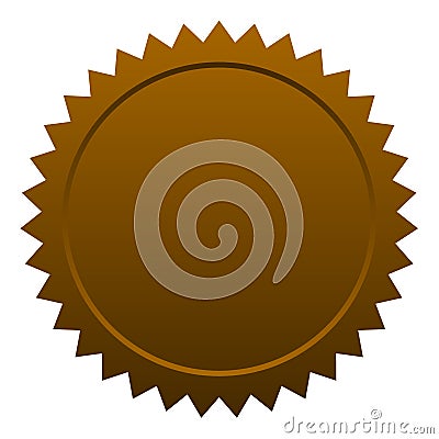 Bronze seal Vector Illustration