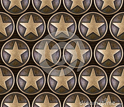 Bronze star seamless pattern Stock Photo
