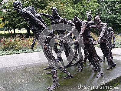 Bronze Stateus in amsterdam holland calles abolition of slavery in Suriname Editorial Stock Photo