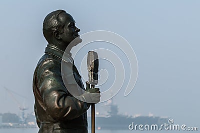 Bronze Statue of Bob Hope in San Diego, California Editorial Stock Photo