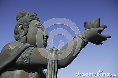 A bronze statue of fairy in Hong Kong Stock Photo