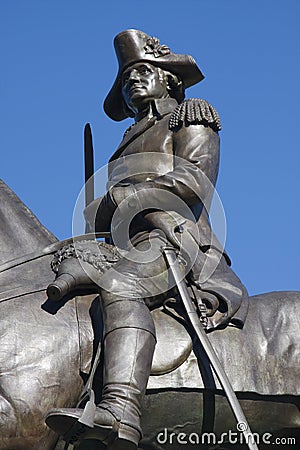 Bronze statue of George Washington Editorial Stock Photo