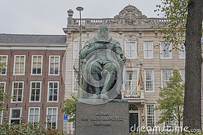 Bronze Statue Of Johan Van Oldenbarnevelt At Den Haag City The Netherlands 2018 Editorial Stock Photo