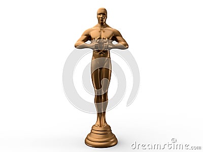 Bronze statue man Cartoon Illustration