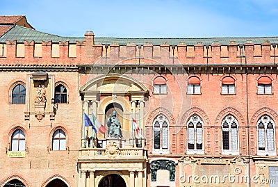 Bronze statue of Pope Gregory XIII, Editorial Stock Photo