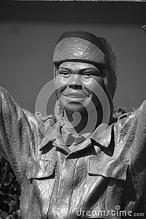 Bronze statues of A National Salute to Bob Hope and the Military Editorial Stock Photo