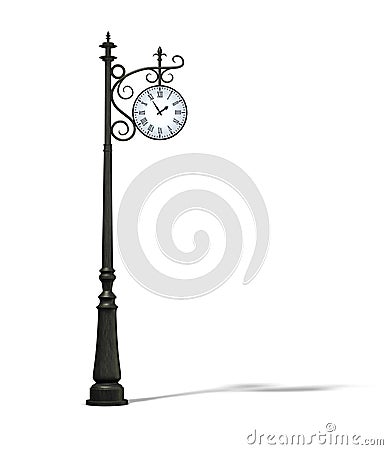 Bronze street clock Stock Photo