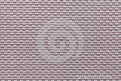 Bronze textile background with checkered pattern, closeup. Structure of the fabric macro. Stock Photo