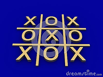 Bronze tic tac toe game board Stock Photo