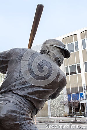 Bronze Willie Stargell at Bat from Behind Editorial Stock Photo