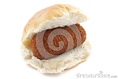 Broodje kroket Stock Photo