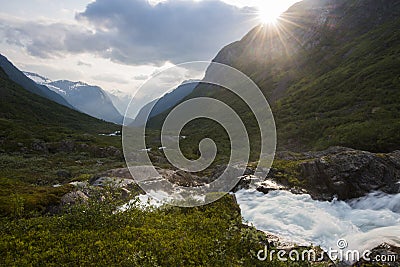 A brook in Norway Stock Photo