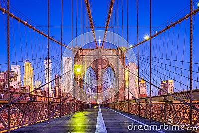 Brooklyn Bridge New York Stock Photo