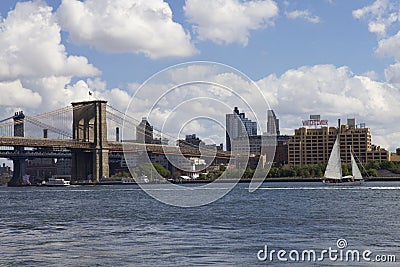 Brooklyn Bridge in New York, USA Editorial Stock Photo