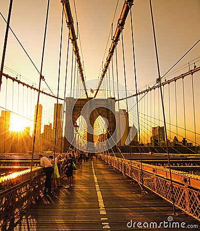 Brooklyn Bridge Editorial Stock Photo