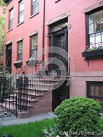 Brooklyn brownstones Stock Photo