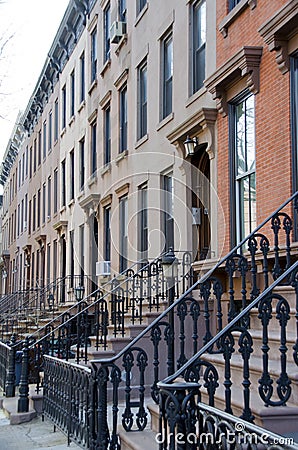 Brooklyn Brownstones Stock Photo