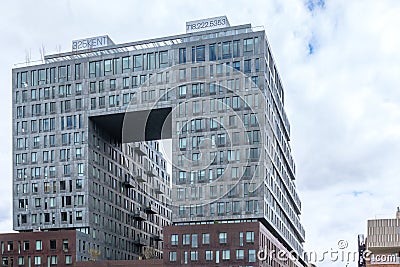 Brooklyn, NY - USA - April 17, 2021: A view 325 Kent, the doughnut-shaped luxury rental, part of the redevelopment of the historic Editorial Stock Photo