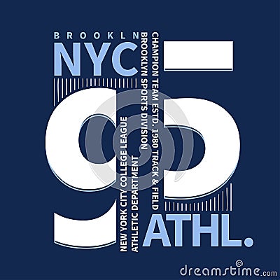 Brooklyn t-shirt graphics Vector Illustration