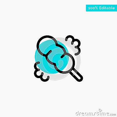 Broom, Duster, Wash turquoise highlight circle point Vector icon Vector Illustration