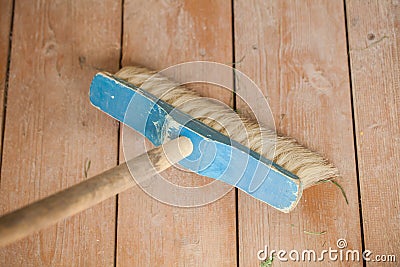 Broom floor Stock Photo