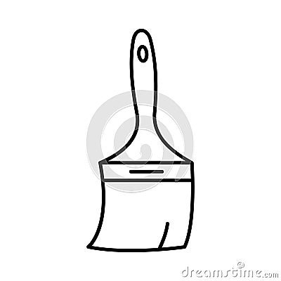 Broom Outline Vector icon which can easily modify or edit Vector Illustration