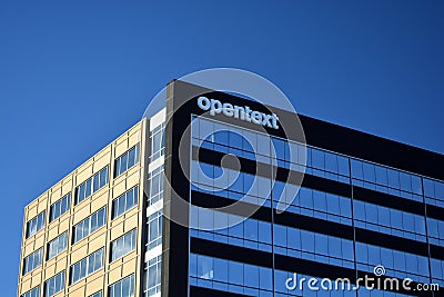 BROOMFIELD, CO, USA - Feb. 19, 2022: Broomfield offices of OpenText, an enterprise information management software company Editorial Stock Photo