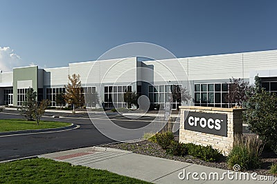 BROOMFIELD, CO, USA - Oct. 8, 2022: The corporate headquarters building of Crocs, a footwear company based in Broomfield, Colorado Editorial Stock Photo