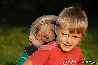 Brother love Stock Photo